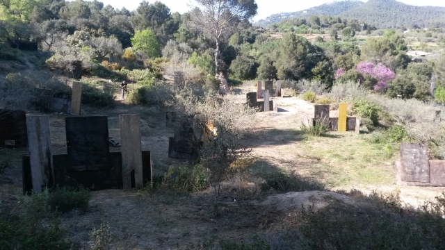 Uno de los campos de paintball
